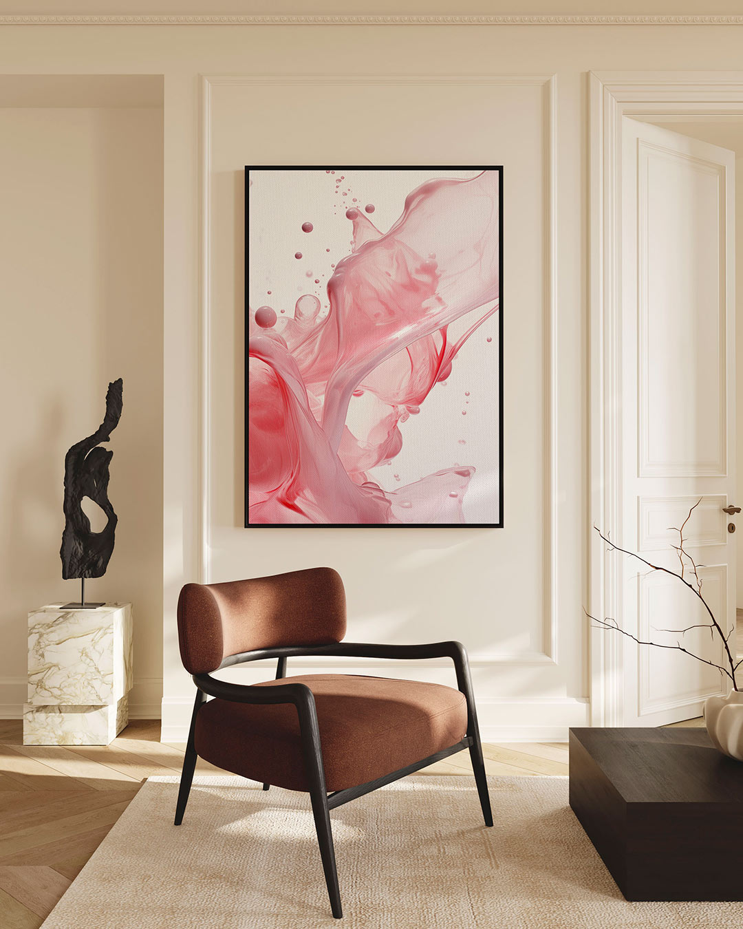 Vloeiende kleuren Kunstwerk