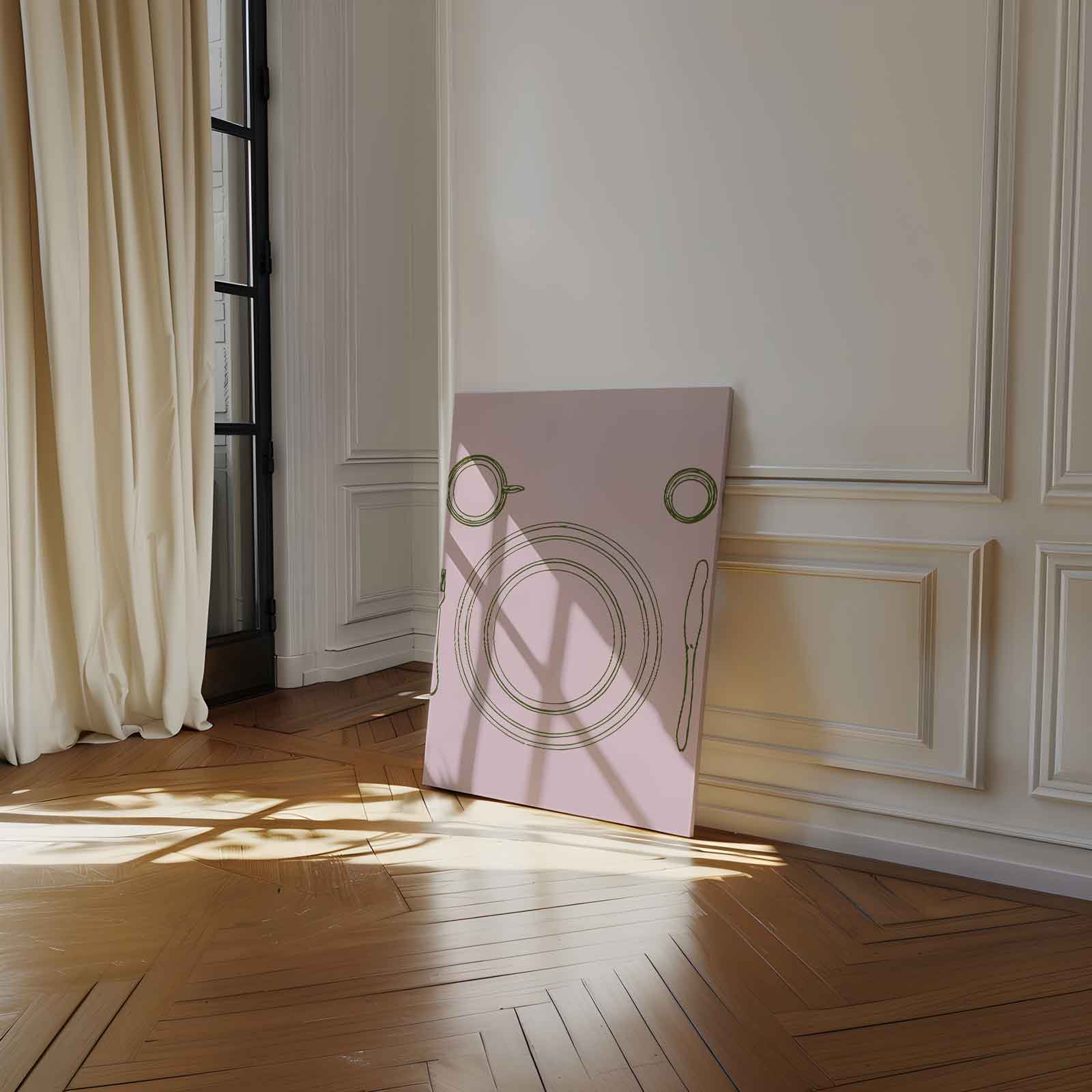 Eenvoudig Elegante Tafelschikking Kunstwerk-canvas-dibond-plexiglas-wanddecoratie-WallArtistic