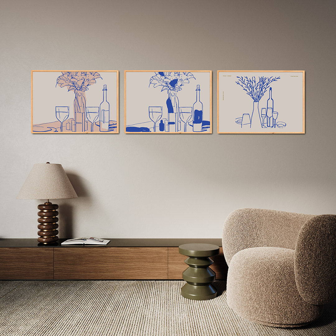 Lijnen en kleurvlakken Posterset