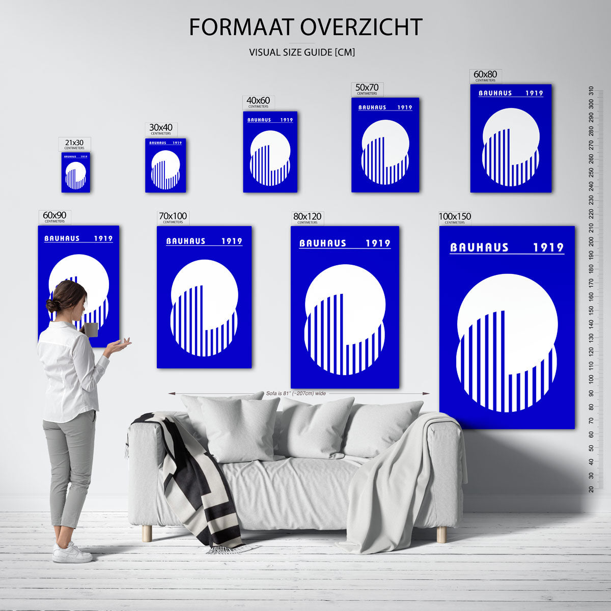 Cirkel en lijnen Poster
