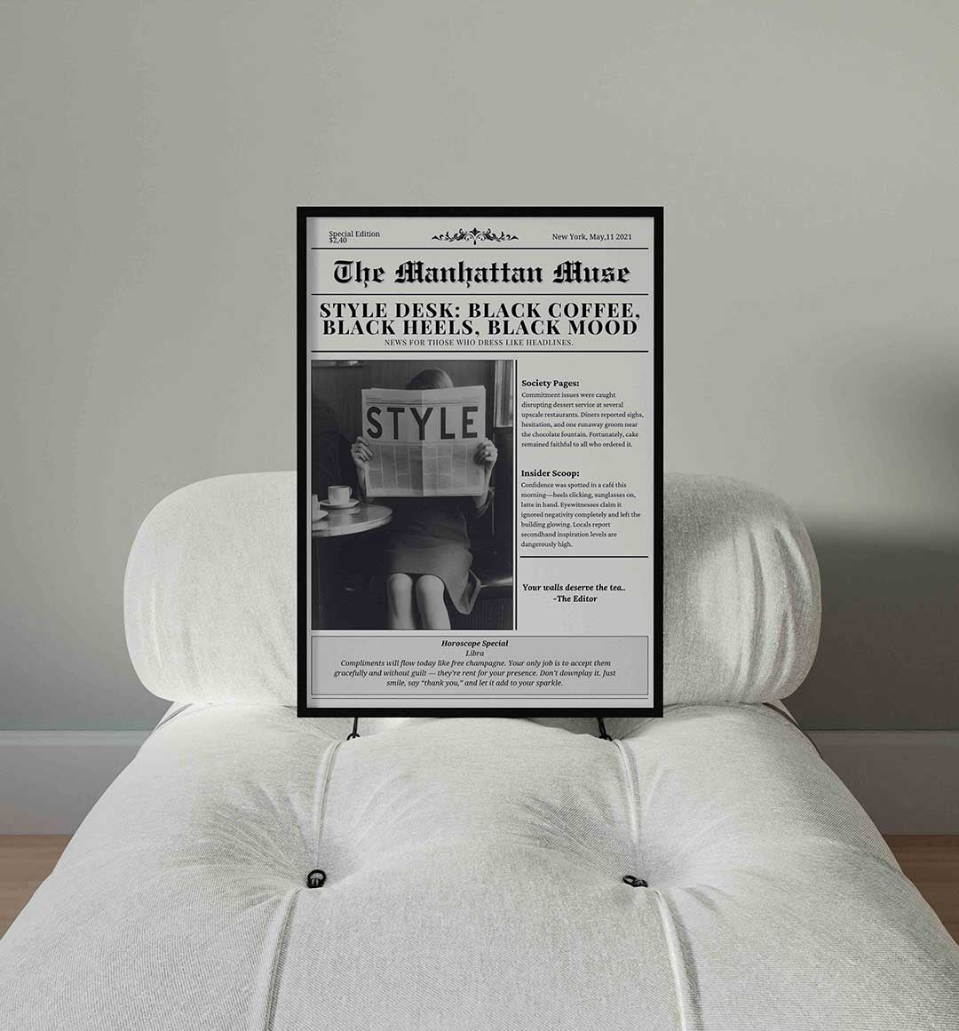 Stijlvolle krant Poster