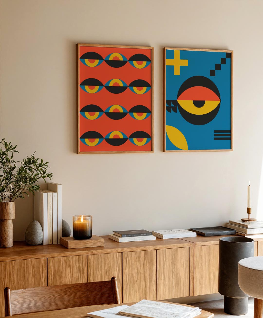 Oogvormen en kleur Posterset