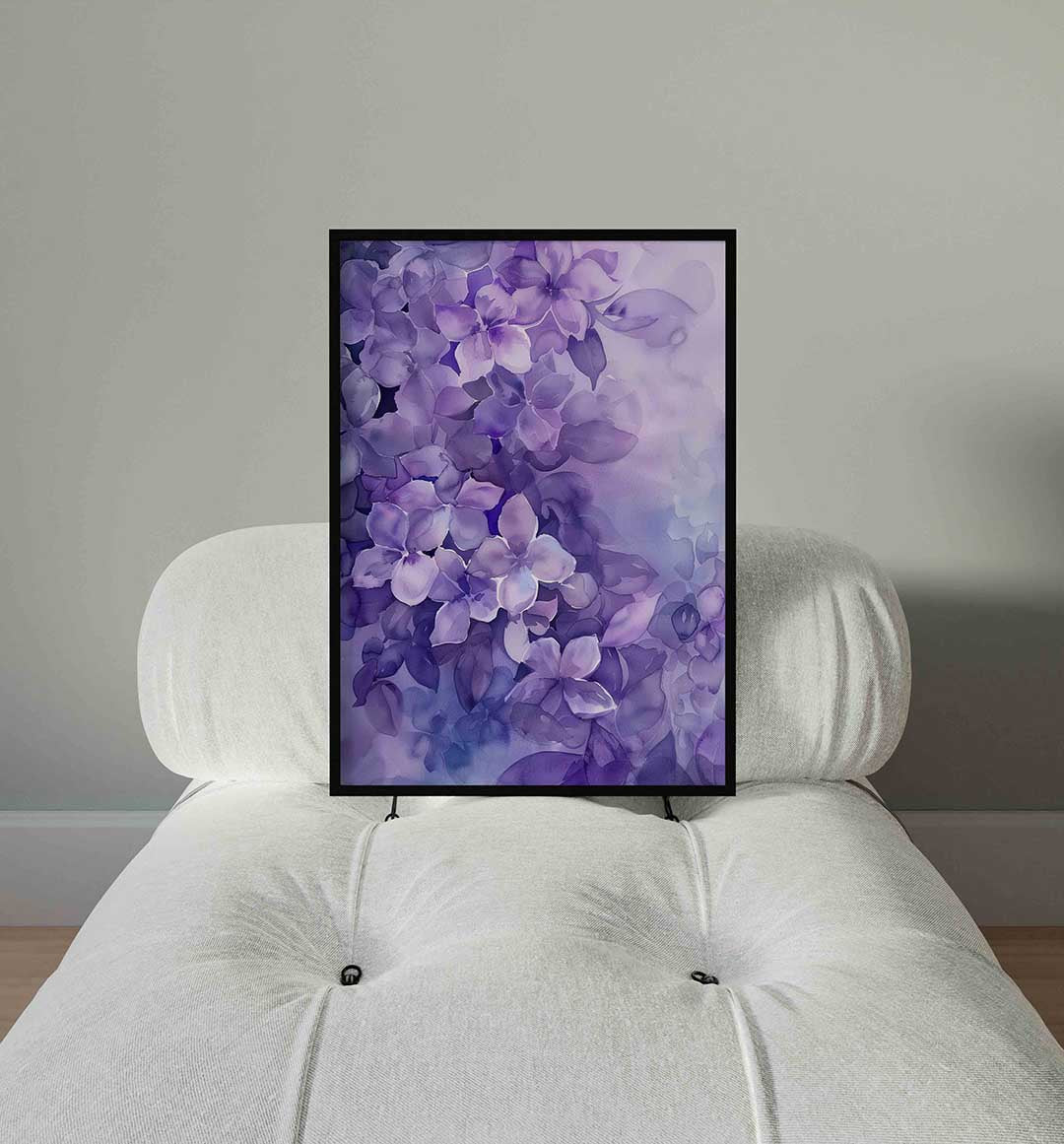 Paarse bloemen Poster