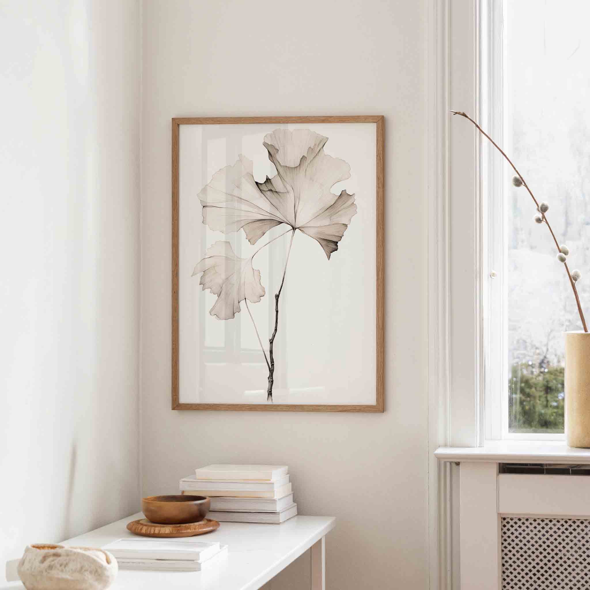 Ginkgo bladeren Poster