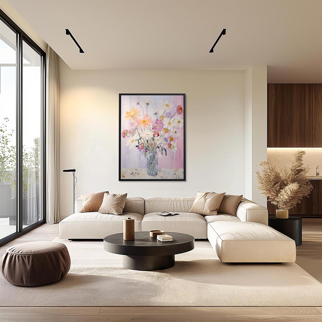 Bloemen in vaas Kunstwerk