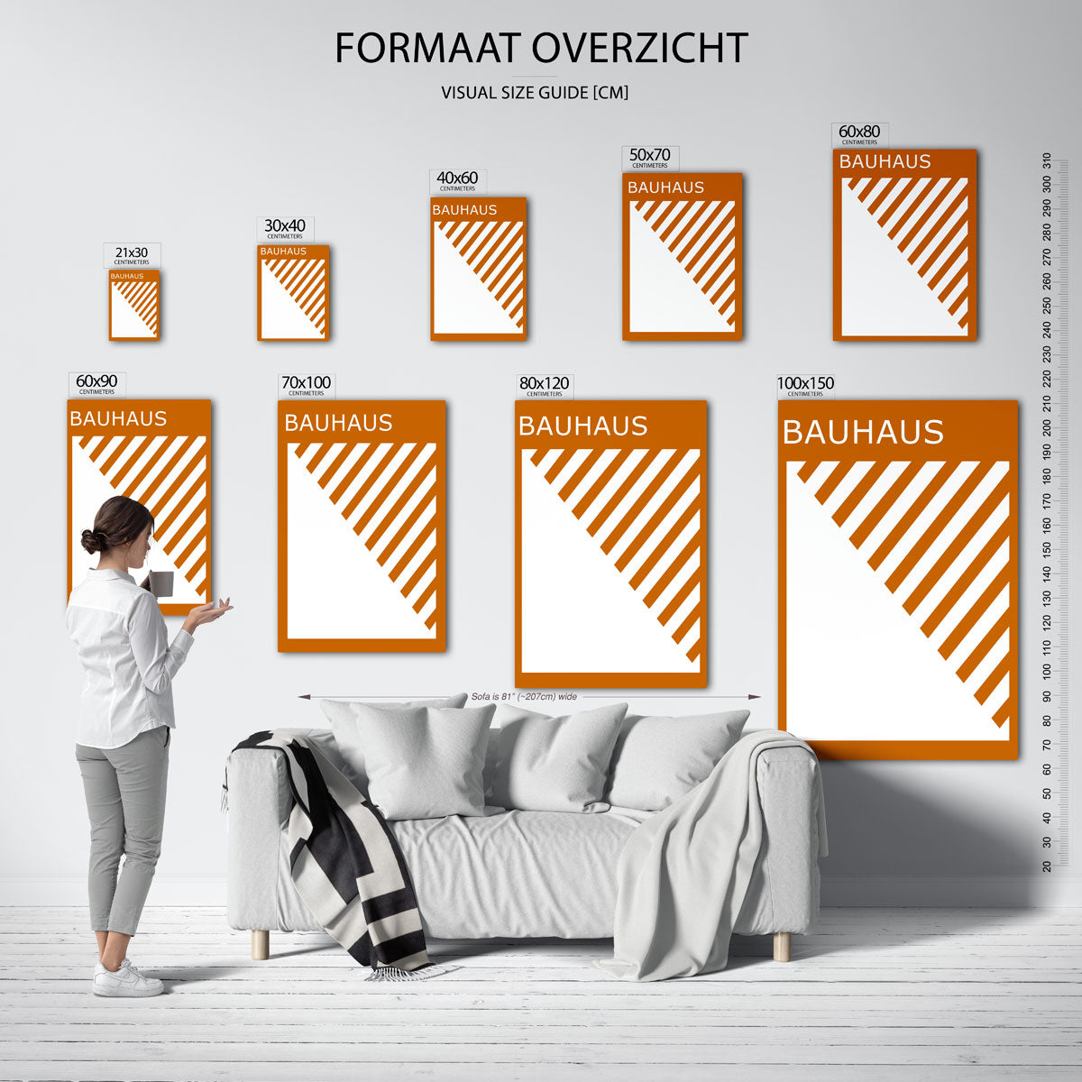 Diagonal lijnen Poster