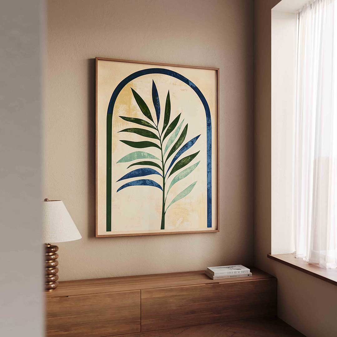 Blad in boogvorm Poster