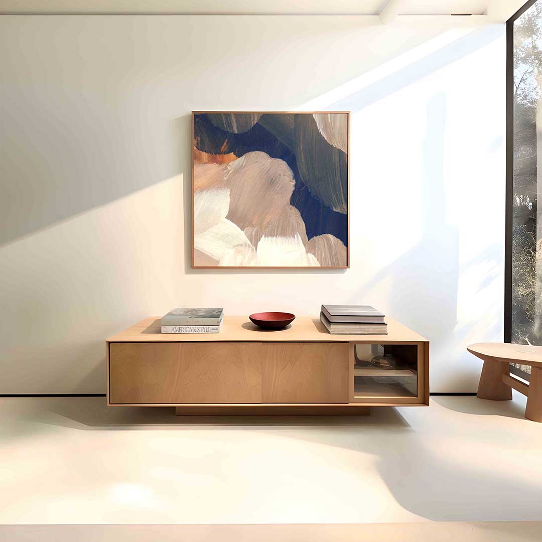 Abstracte penseelstreken Poster