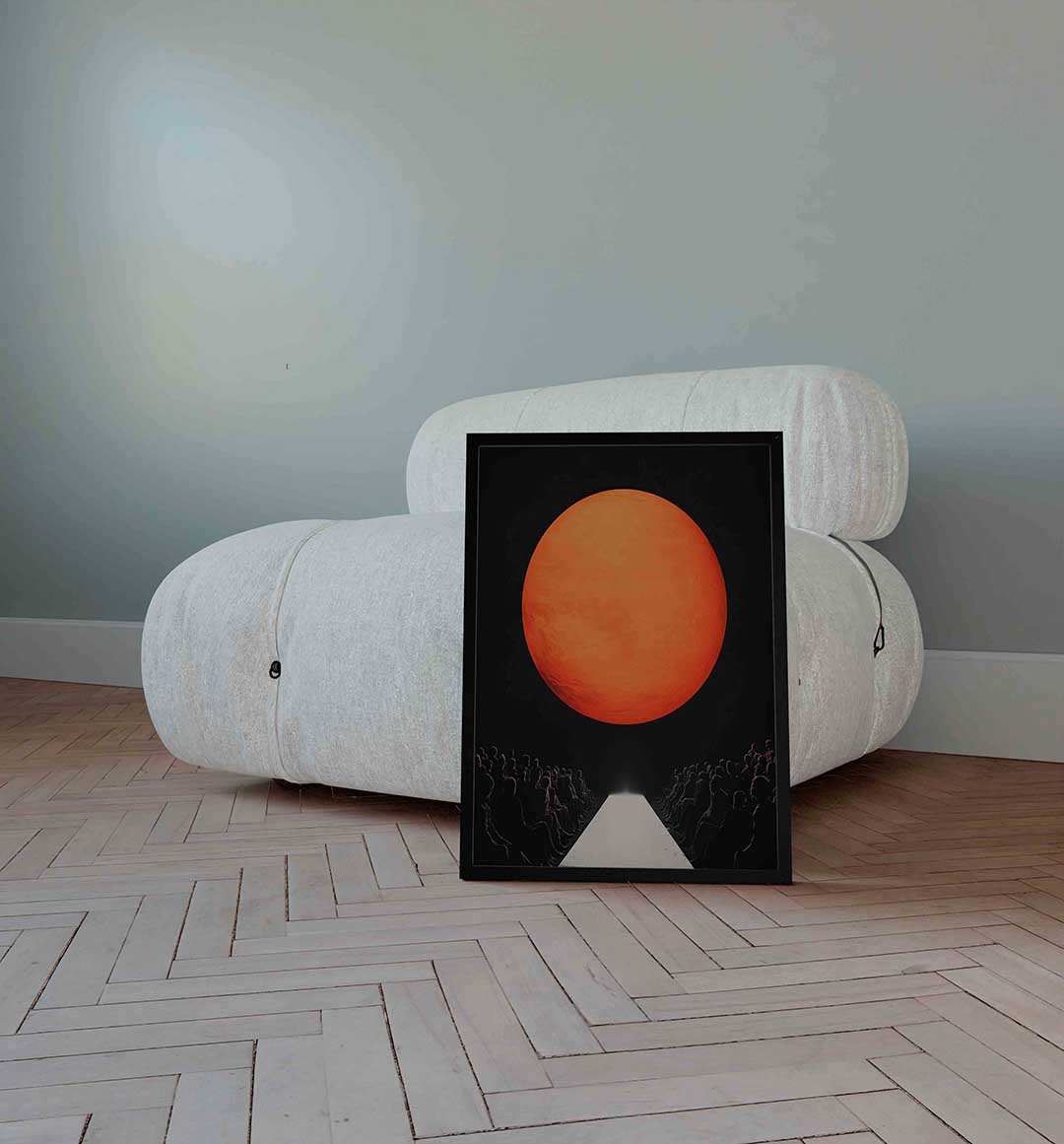 Grote oranje bol Poster