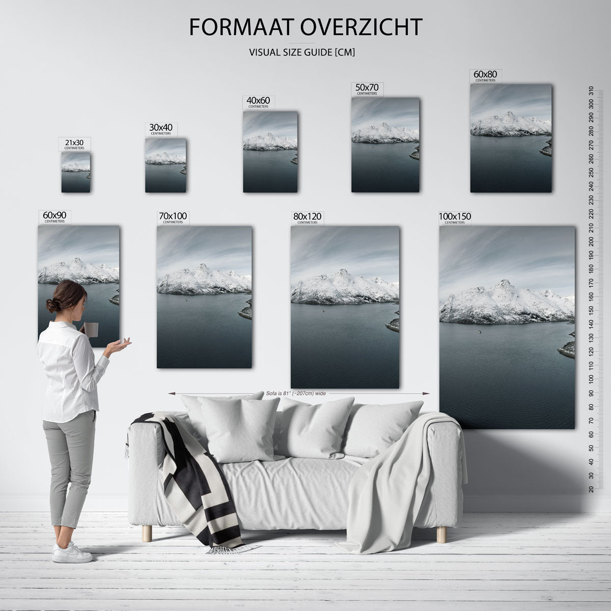 Sereen berglandschap Poster