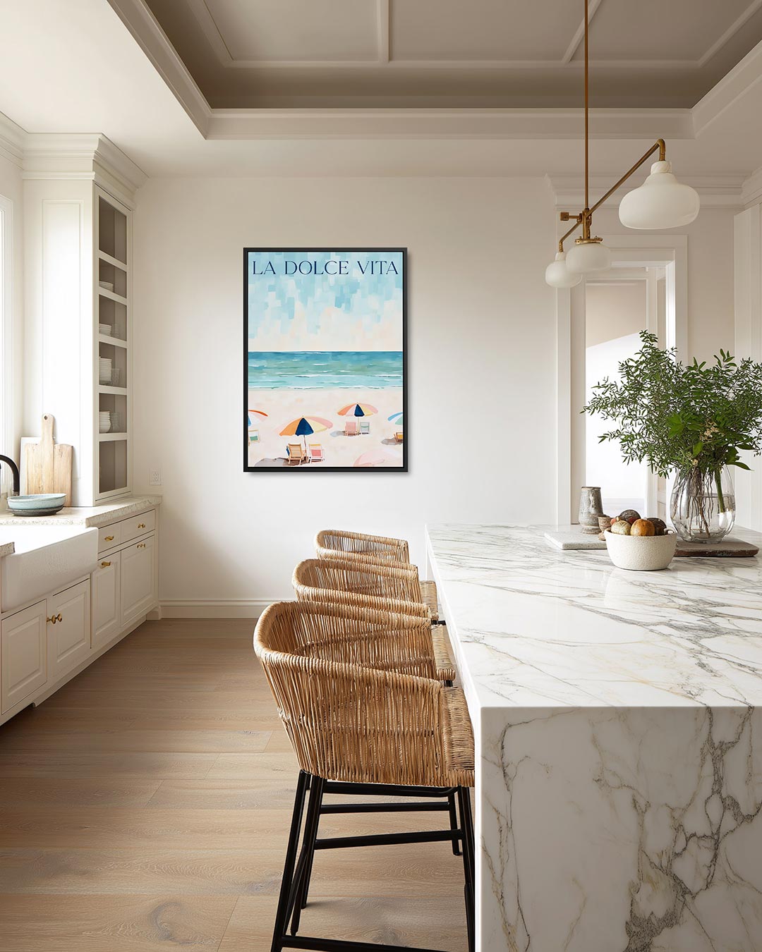 Zomerse stranddag Kunstwerk