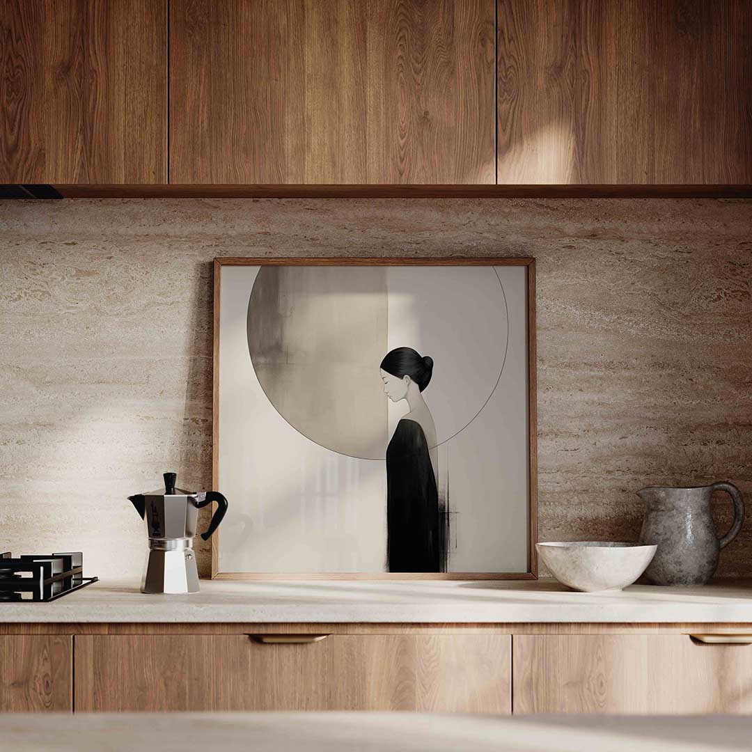 Vrouw met cirkel Poster