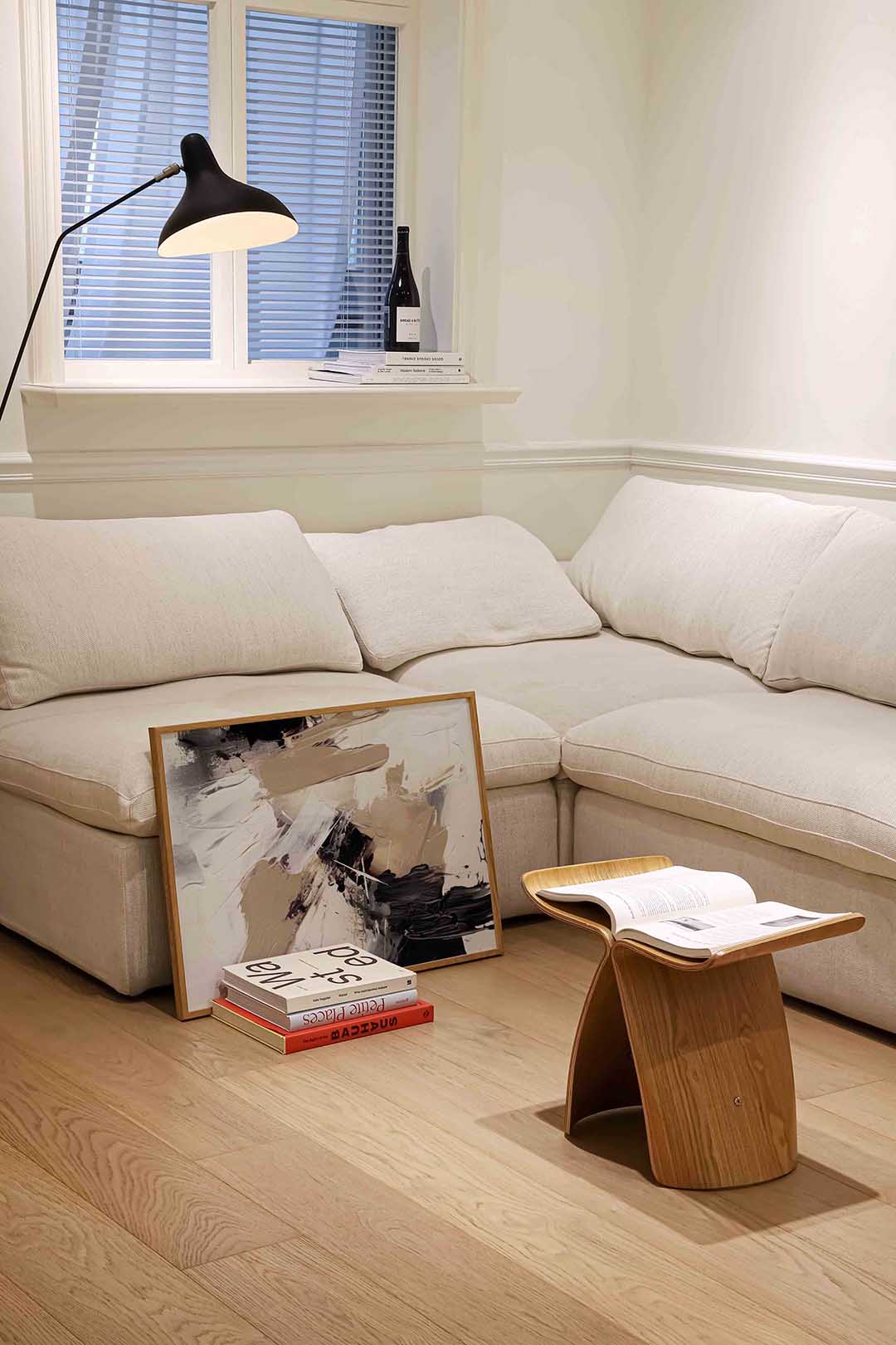 Abstracte beige en zwarte Poster