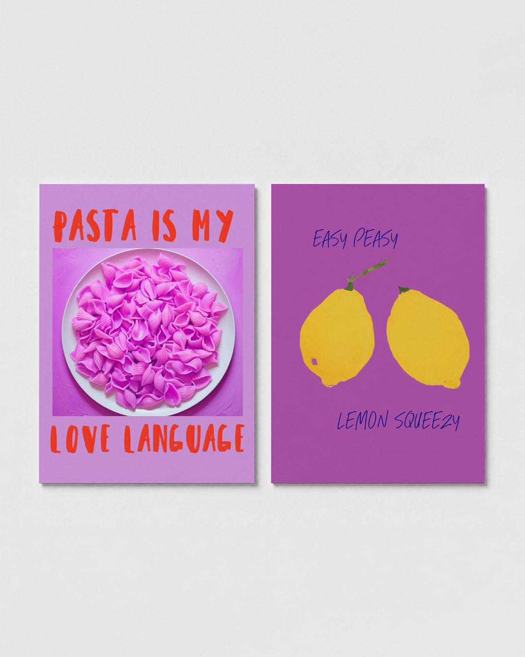 Kleurrijke pastavormen Posterset