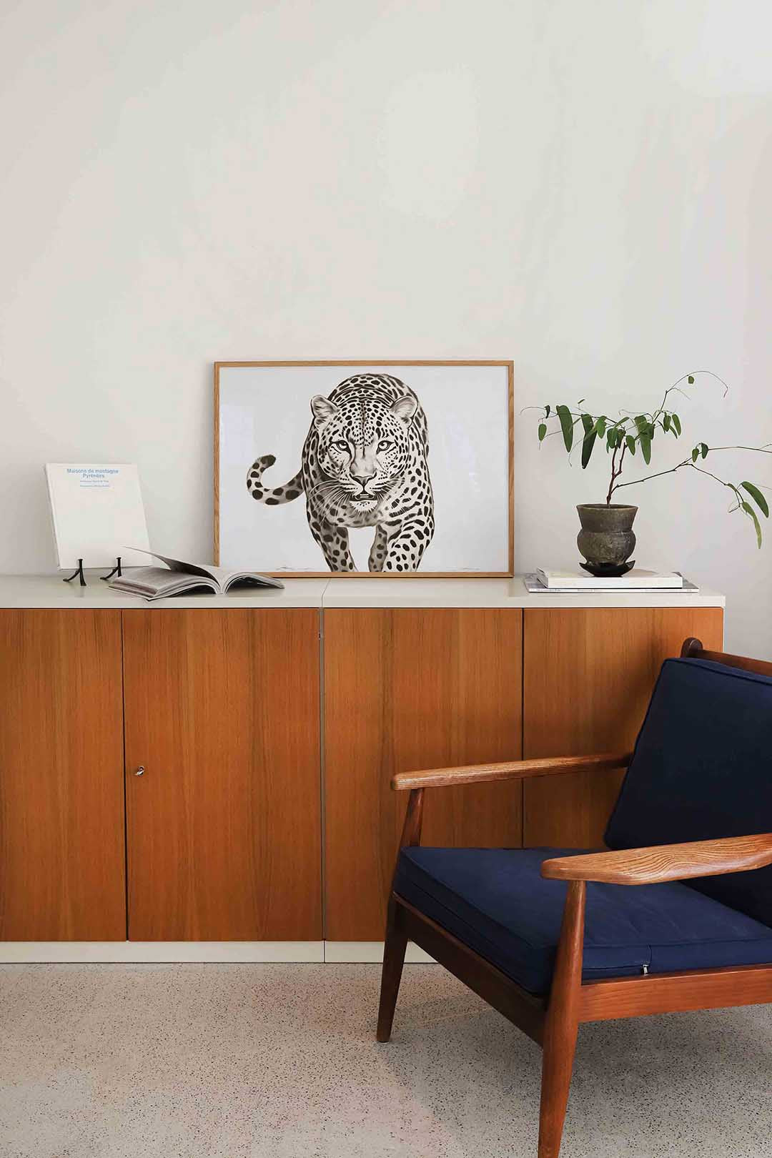 Luipaard in beweging Poster