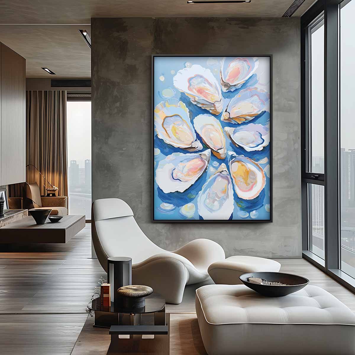 Oesters in Kunst Kunstwerk-canvas-dibond-plexiglas-wanddecoratie-WallArtistic