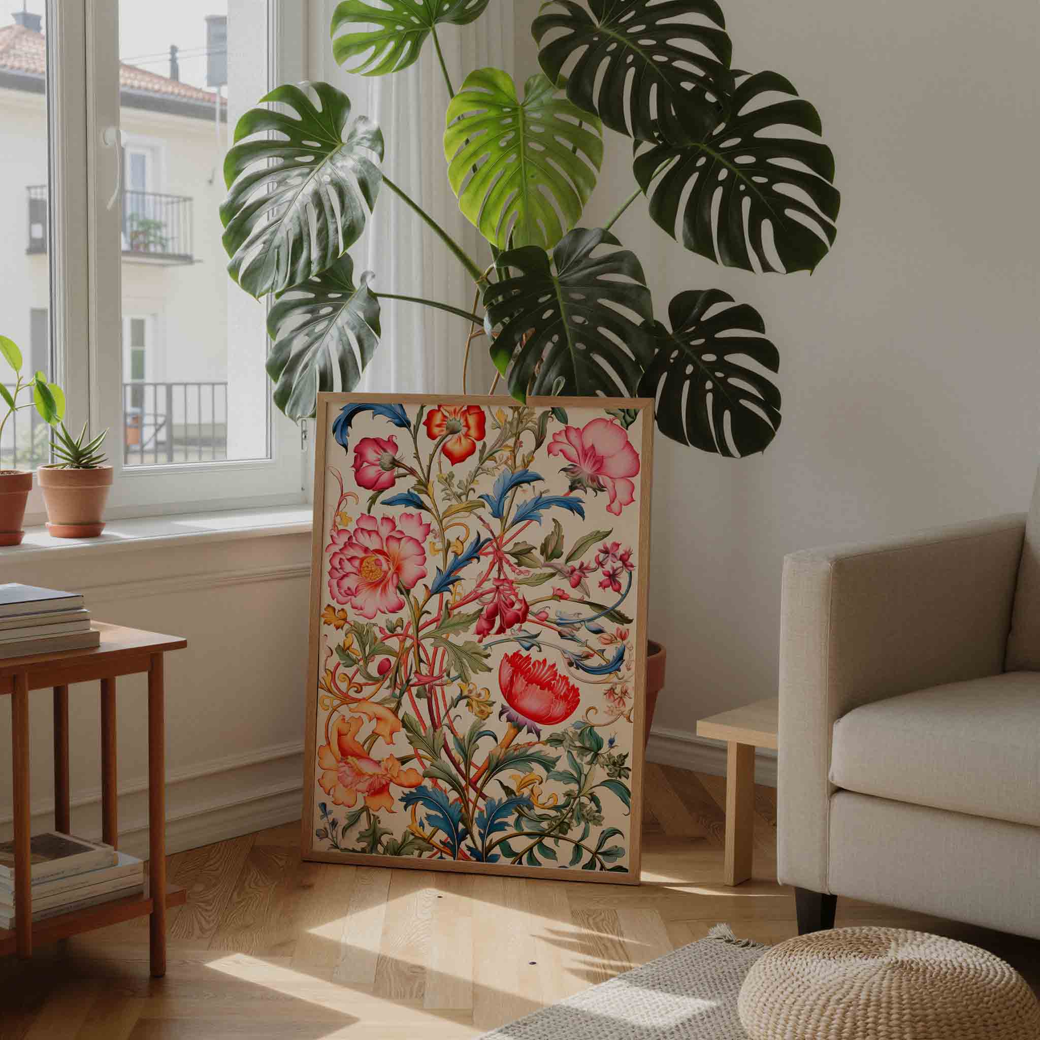 Bloemen en bladeren Poster