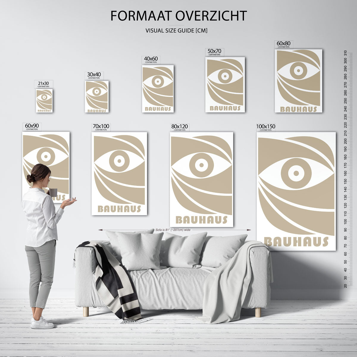 Oogvorm en lijnen Poster