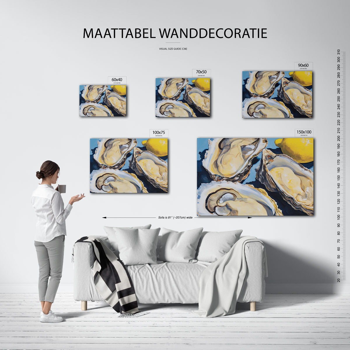 Oesters en citroen Kunstwerk