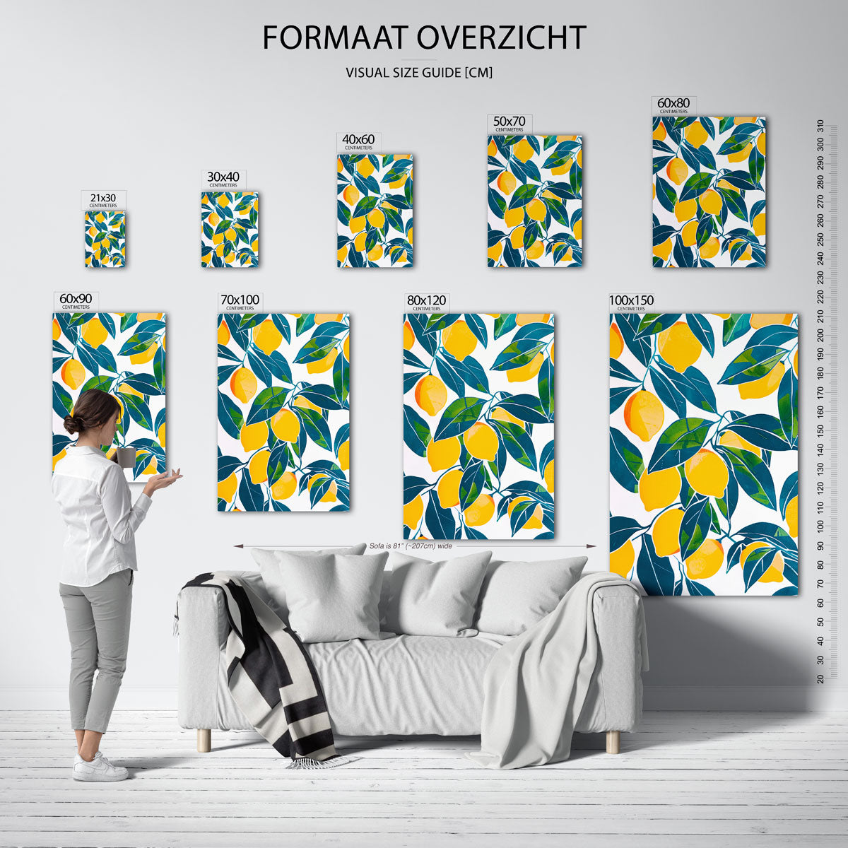 Citroenen en bladeren Poster