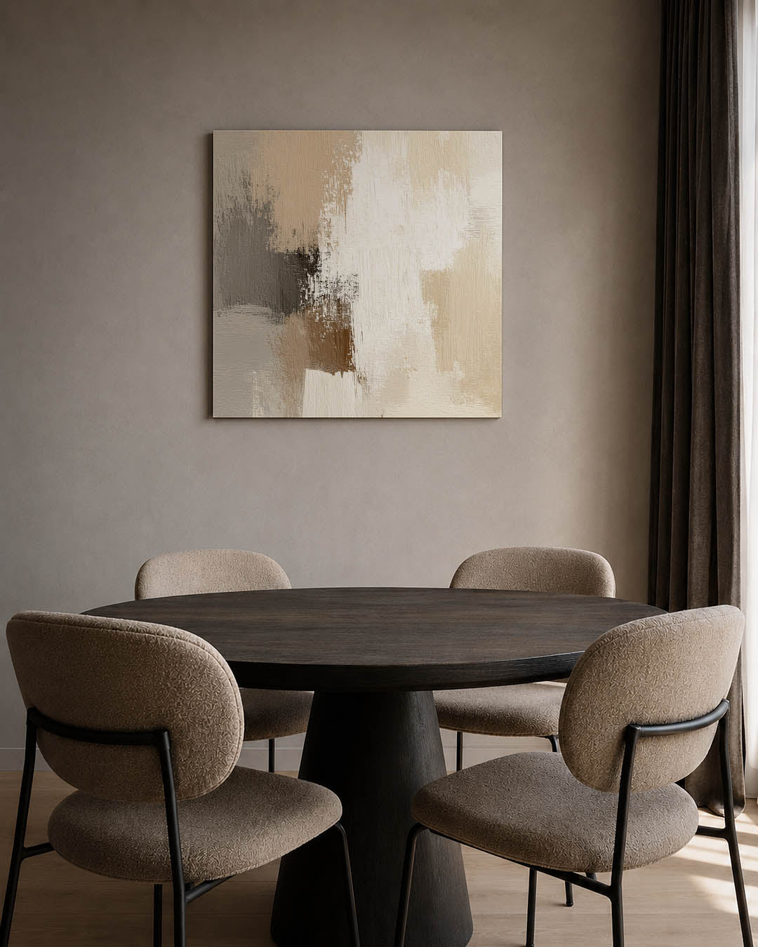 Neutrale kleurencompositie Kunstwerk