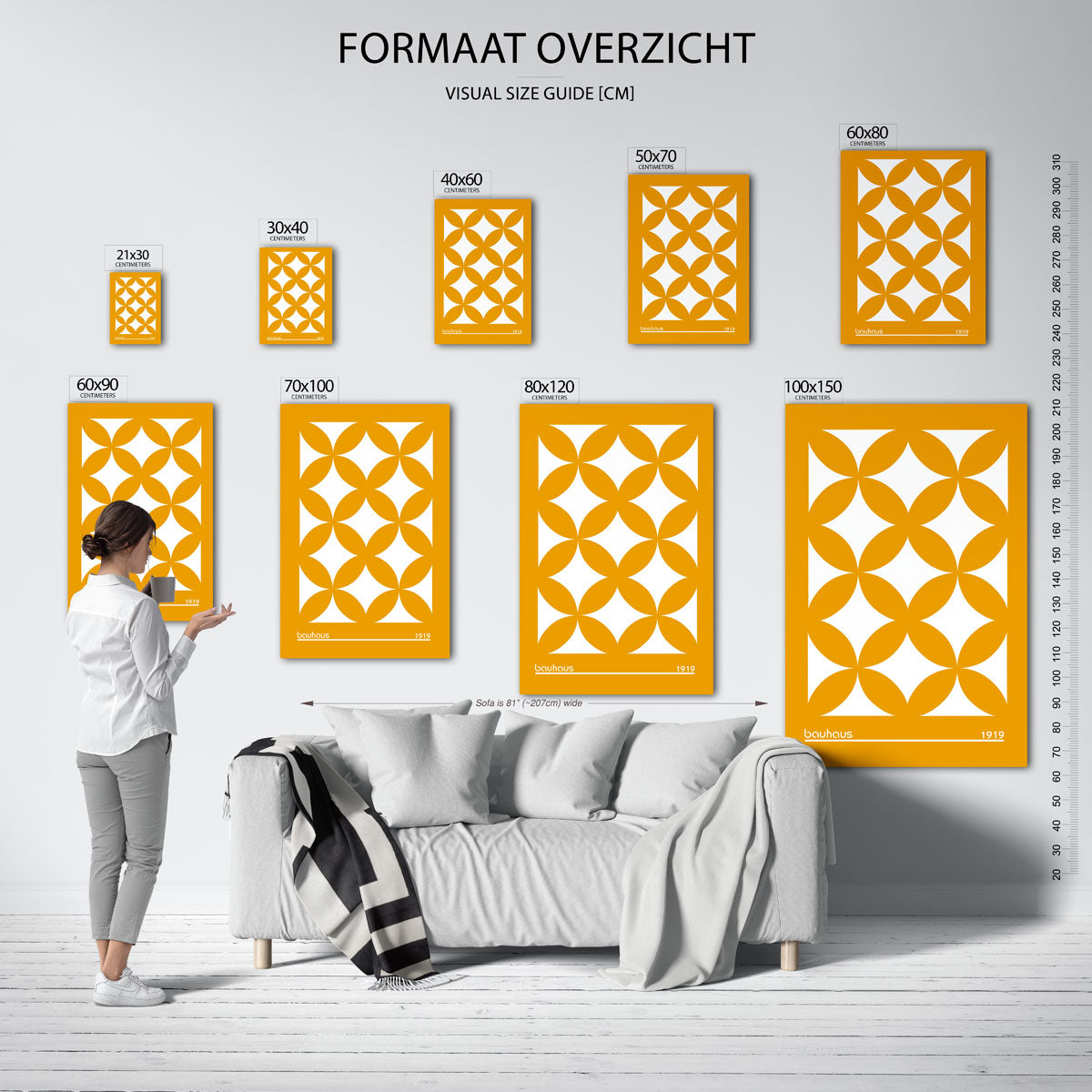 Vormritme en kleur Poster