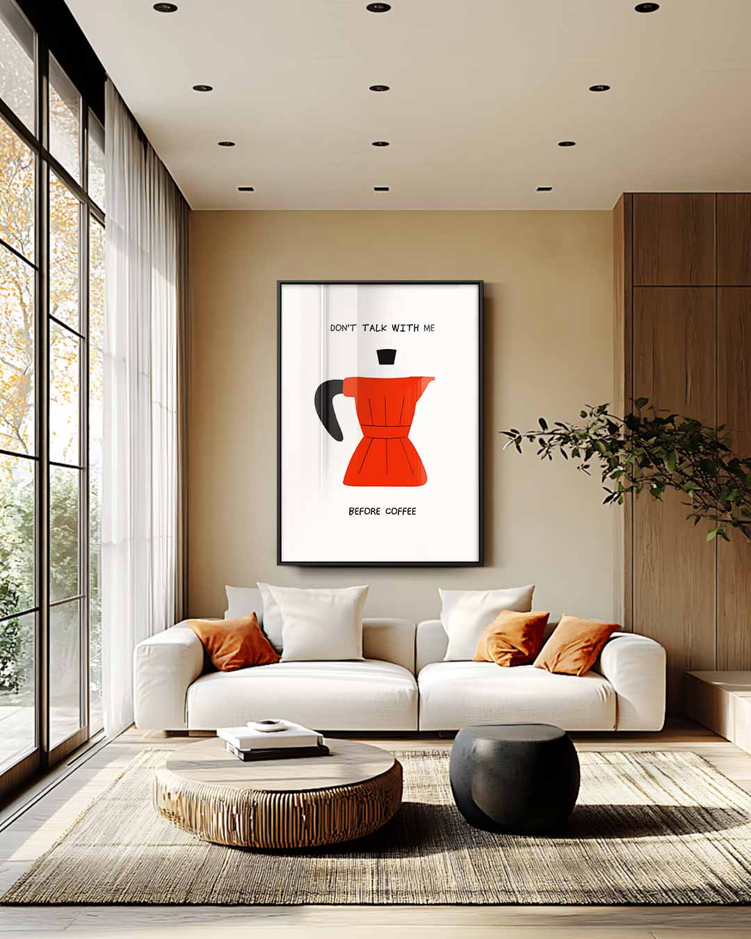Humoristisch Koffie Kunstwerk Kunstwerk-canvas-dibond-plexiglas-wanddecoratie-WallArtistic