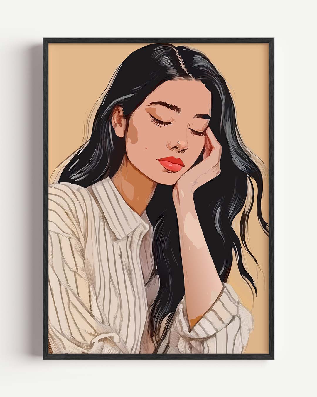 Dromerige Damesportret Poster-WallArtistic