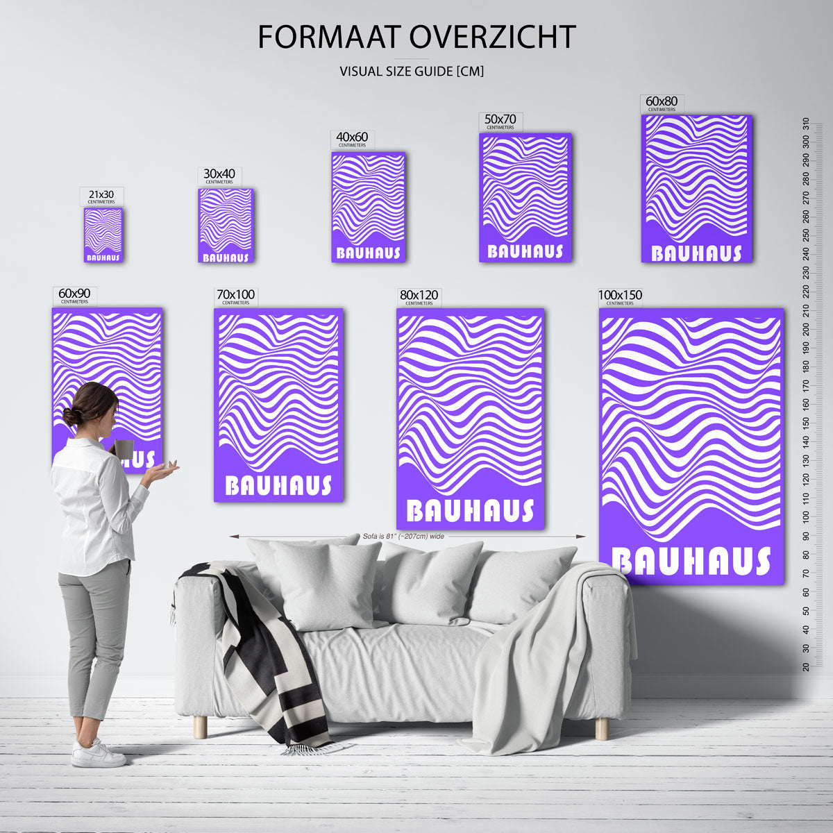 Golvend lijnenspel Poster