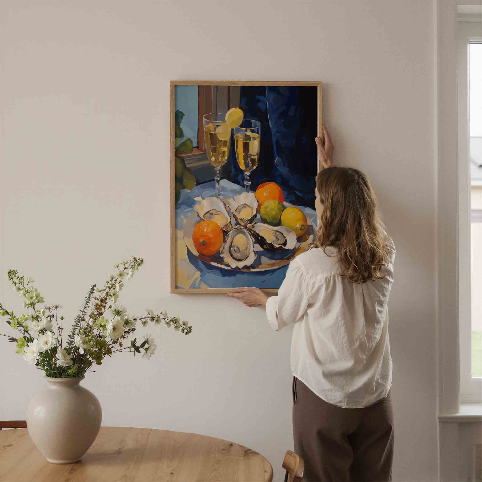 Oesters en citrus Poster