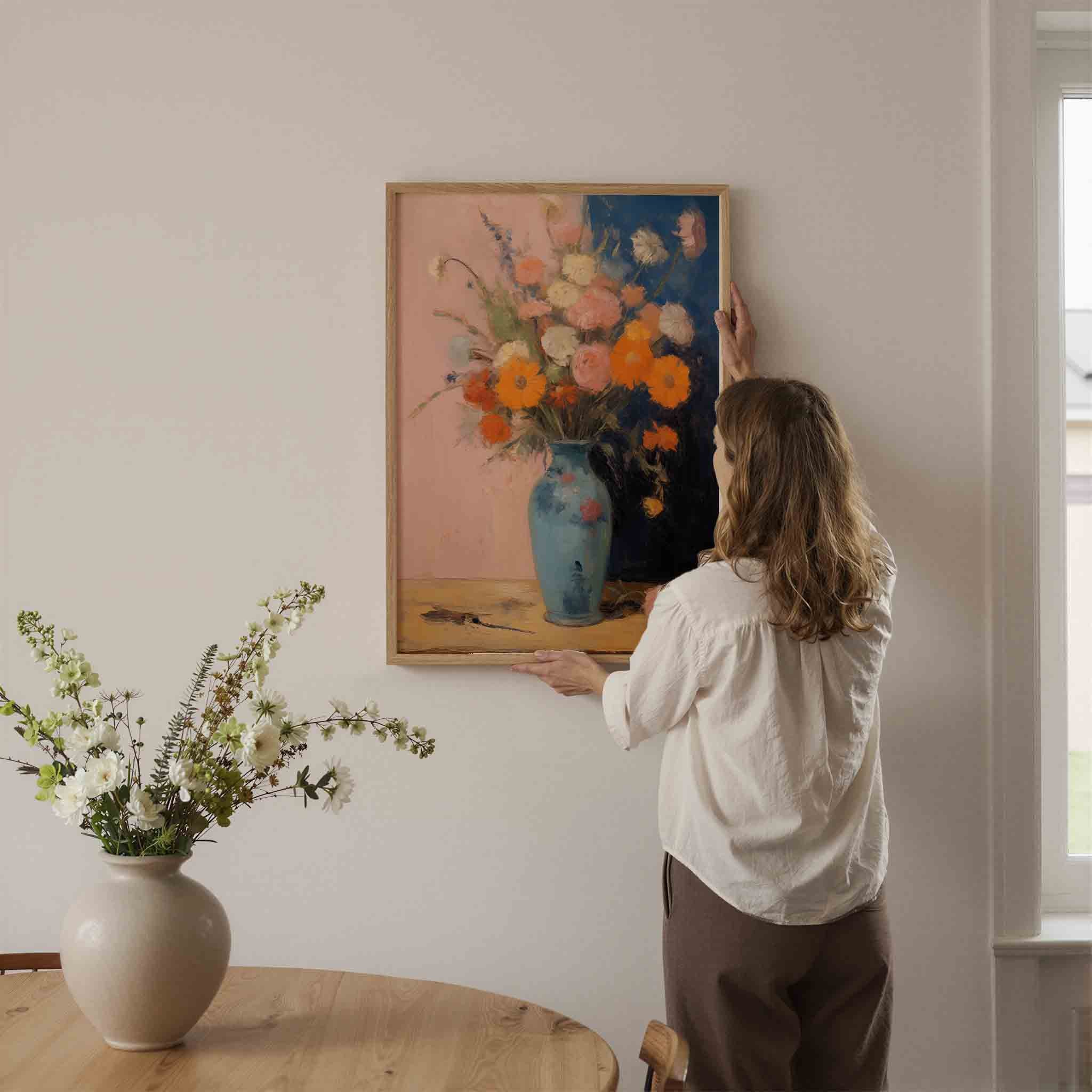 Bloemen in vaas Poster