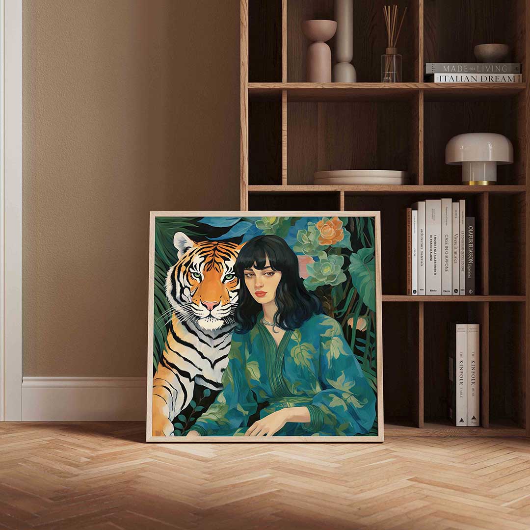Vrouw en tijger Poster