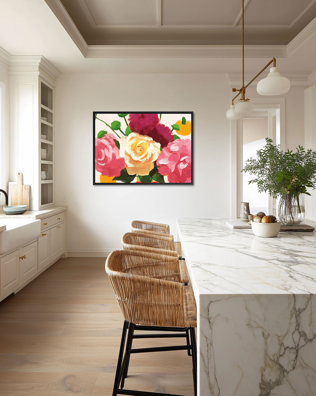Bloemrijke compositie Kunstwerk