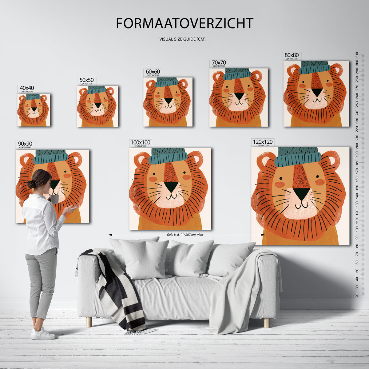Leeuw met muts Poster