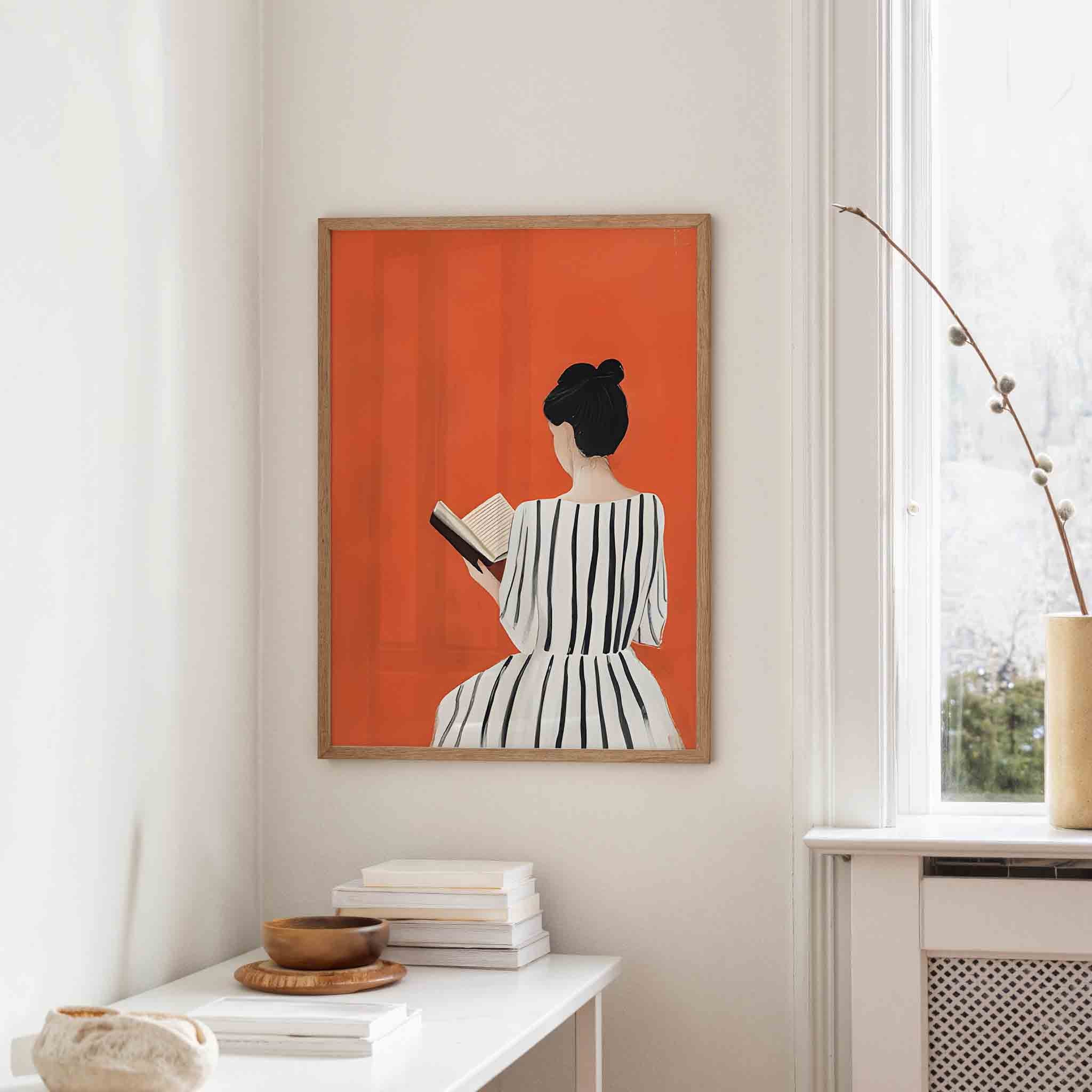 Vrouw met boek Poster