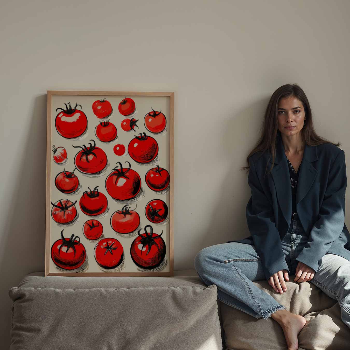 Sfeervolle Tomaten Illustratie Poster-WallArtistic