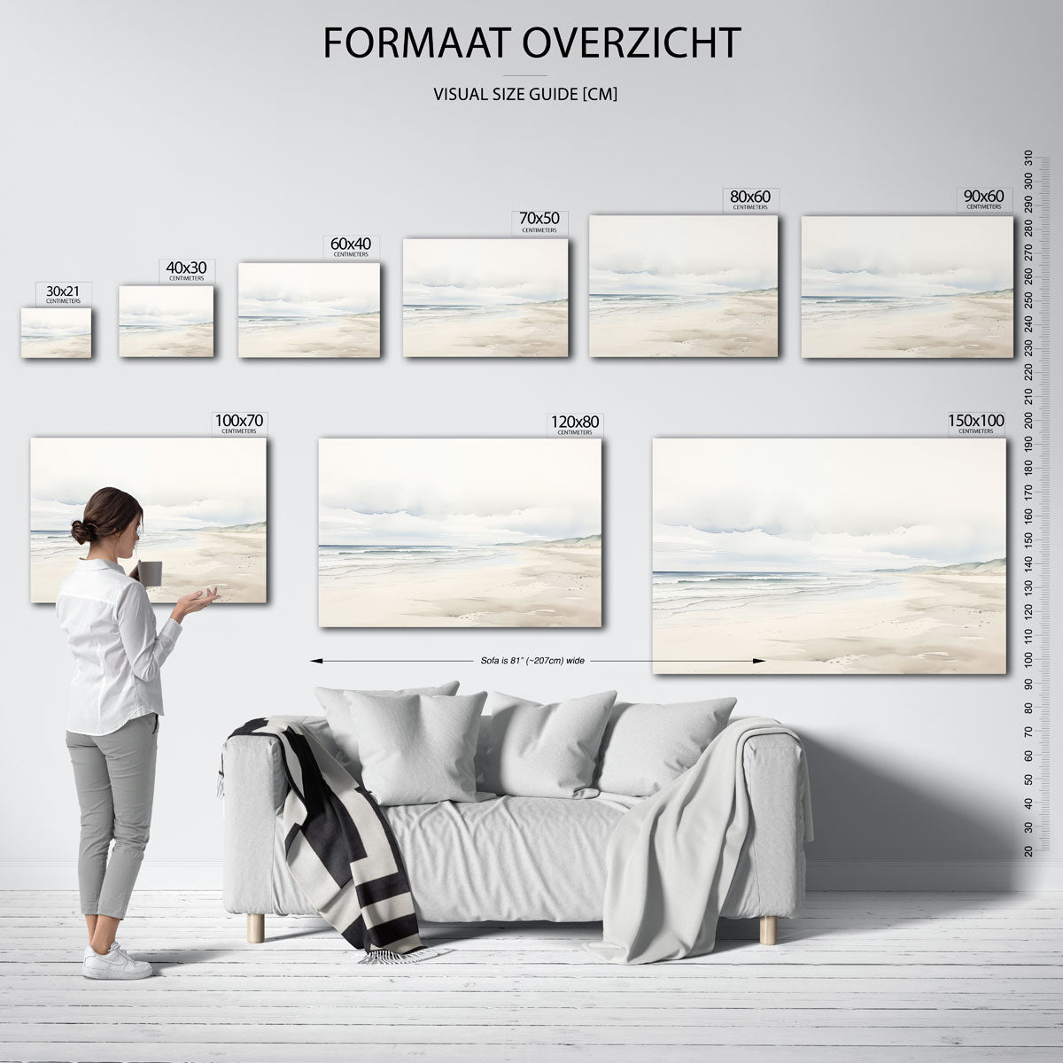 Strand en zee Poster