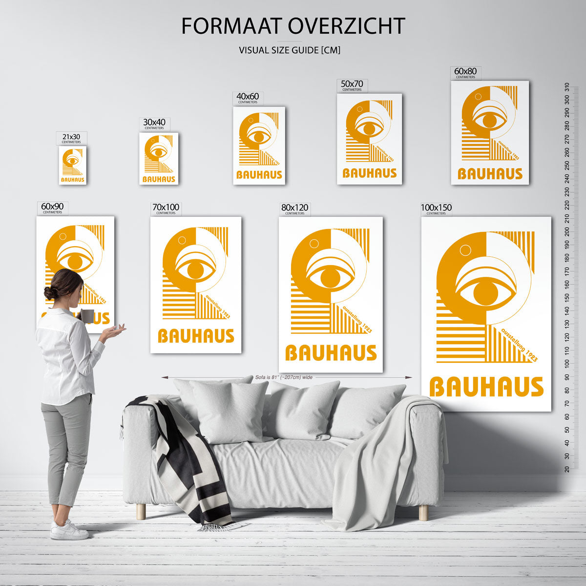 Oog en lijnen Poster