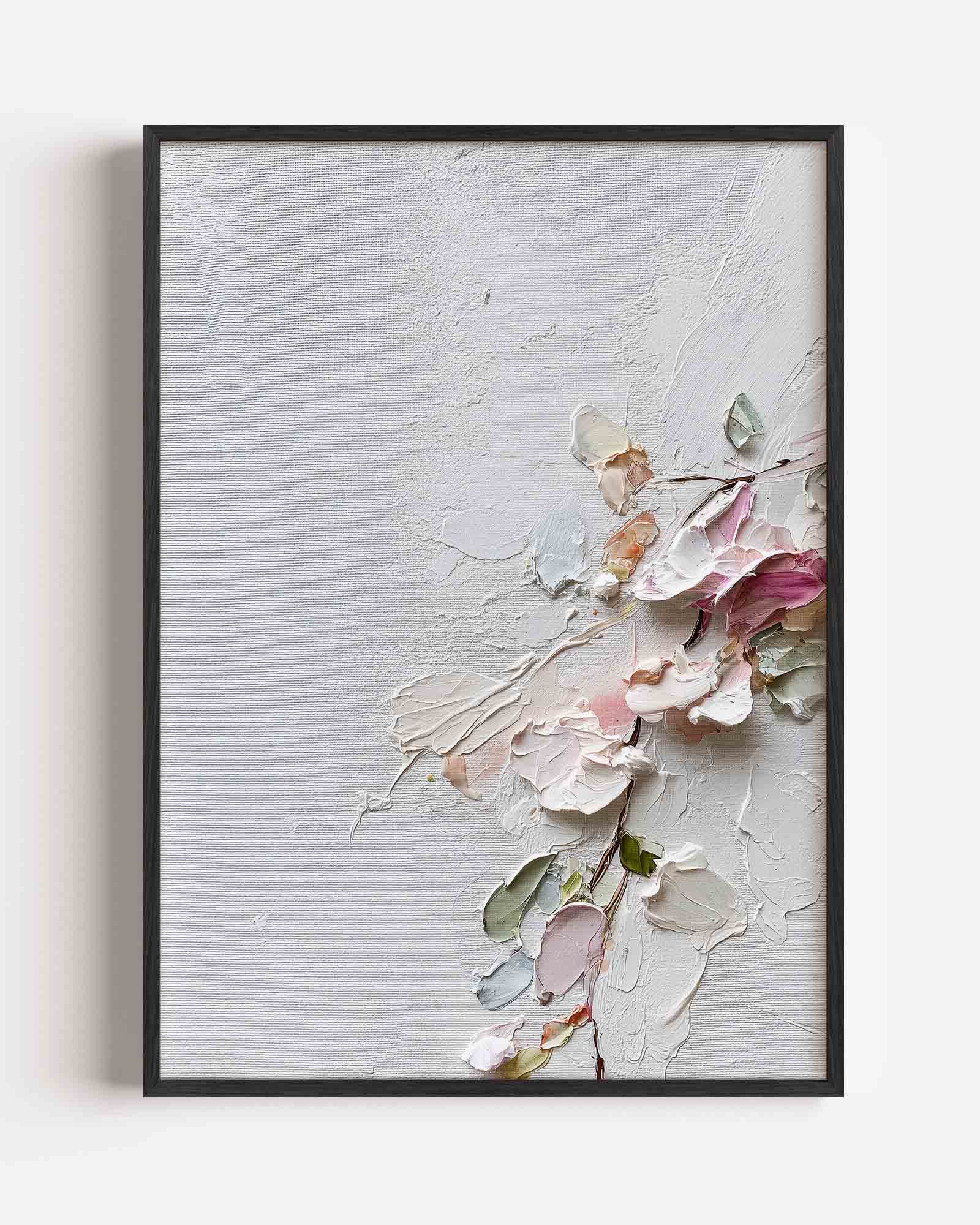 Bloemmotief in pastel Poster