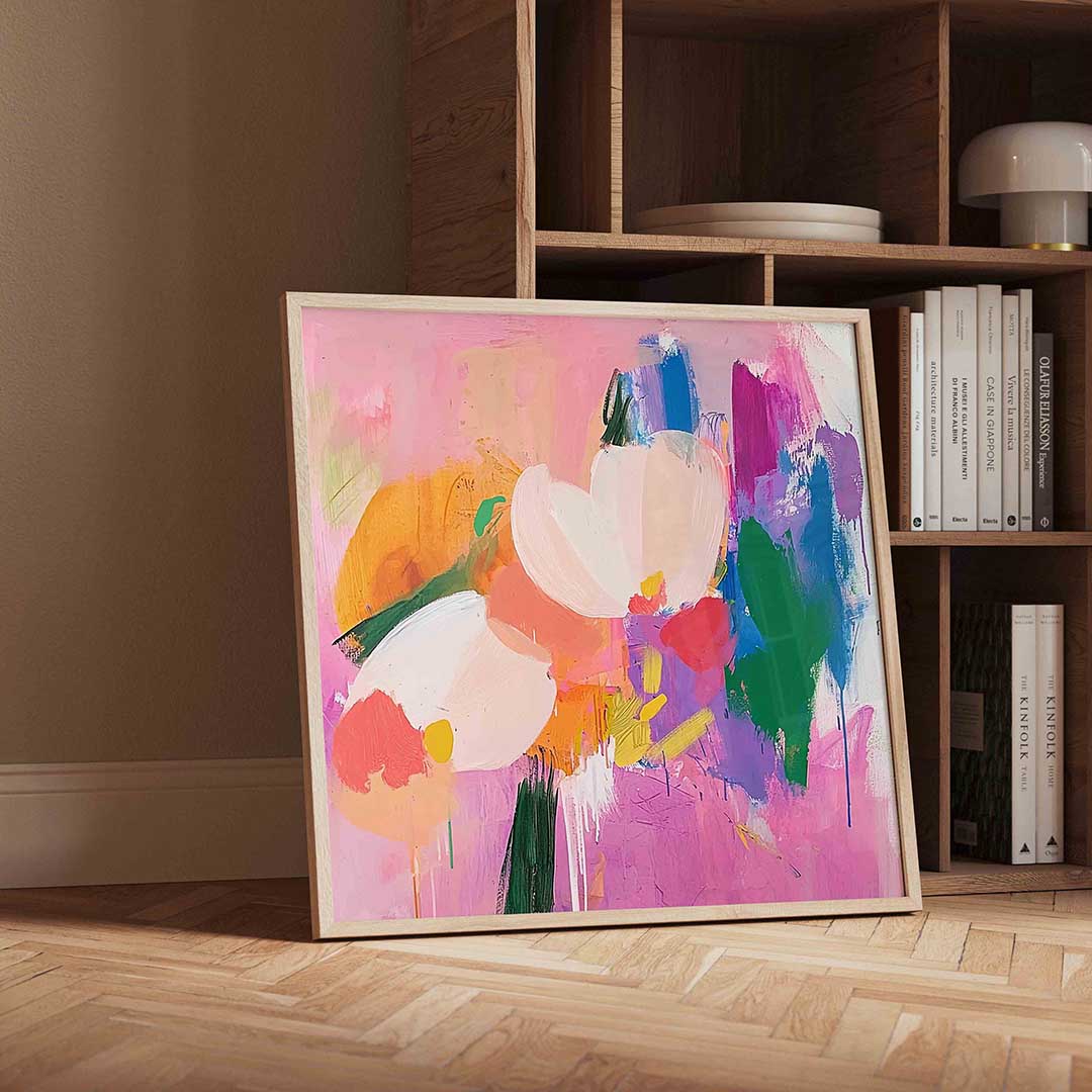 Bloemen en kleuren Poster