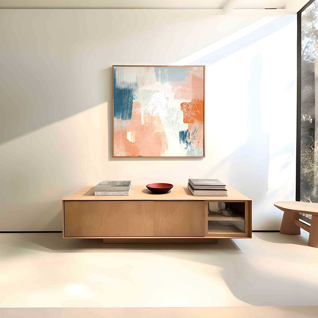 Abstracte penseelstreken Poster