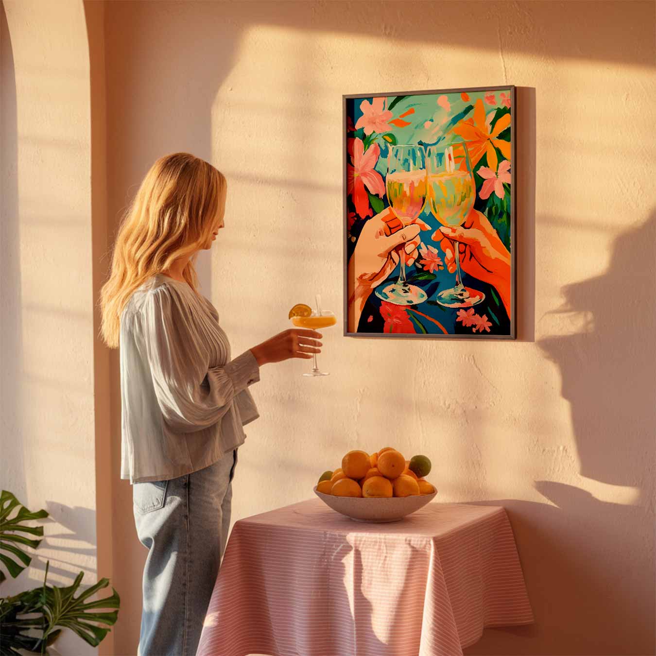 Vrolijke Toast Poster-WallArtistic