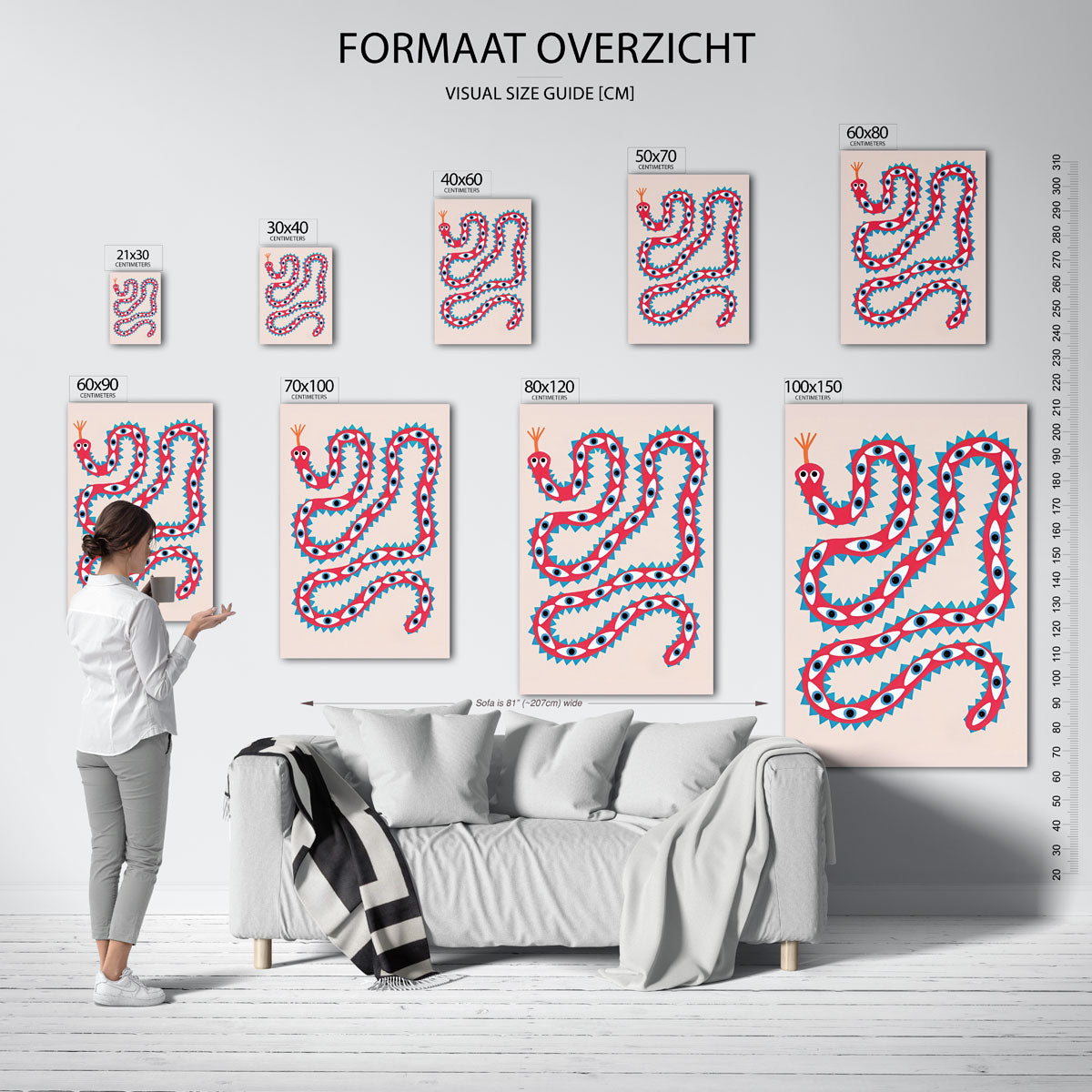 Slang met ogen Poster