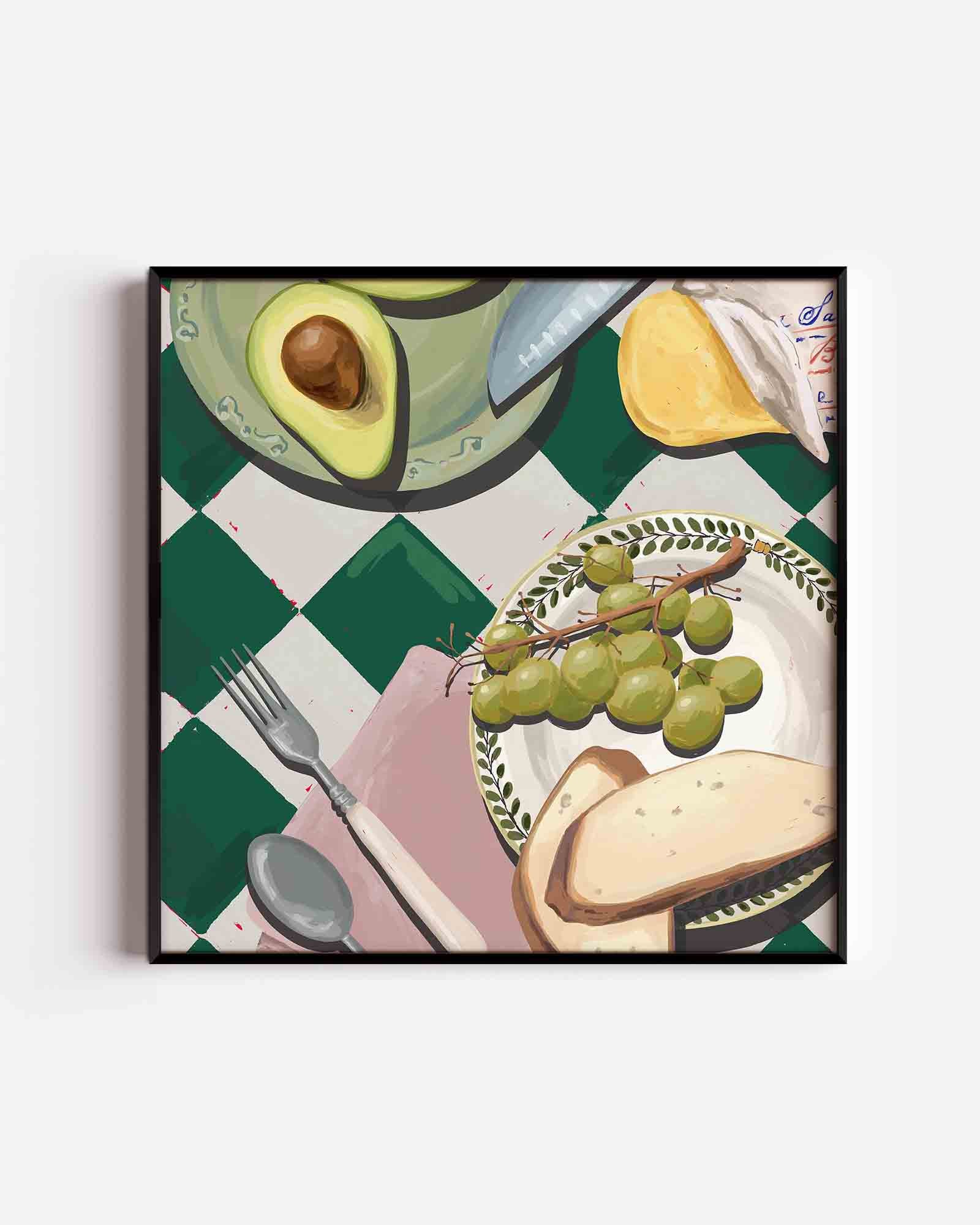 Ontbijt tafel Poster