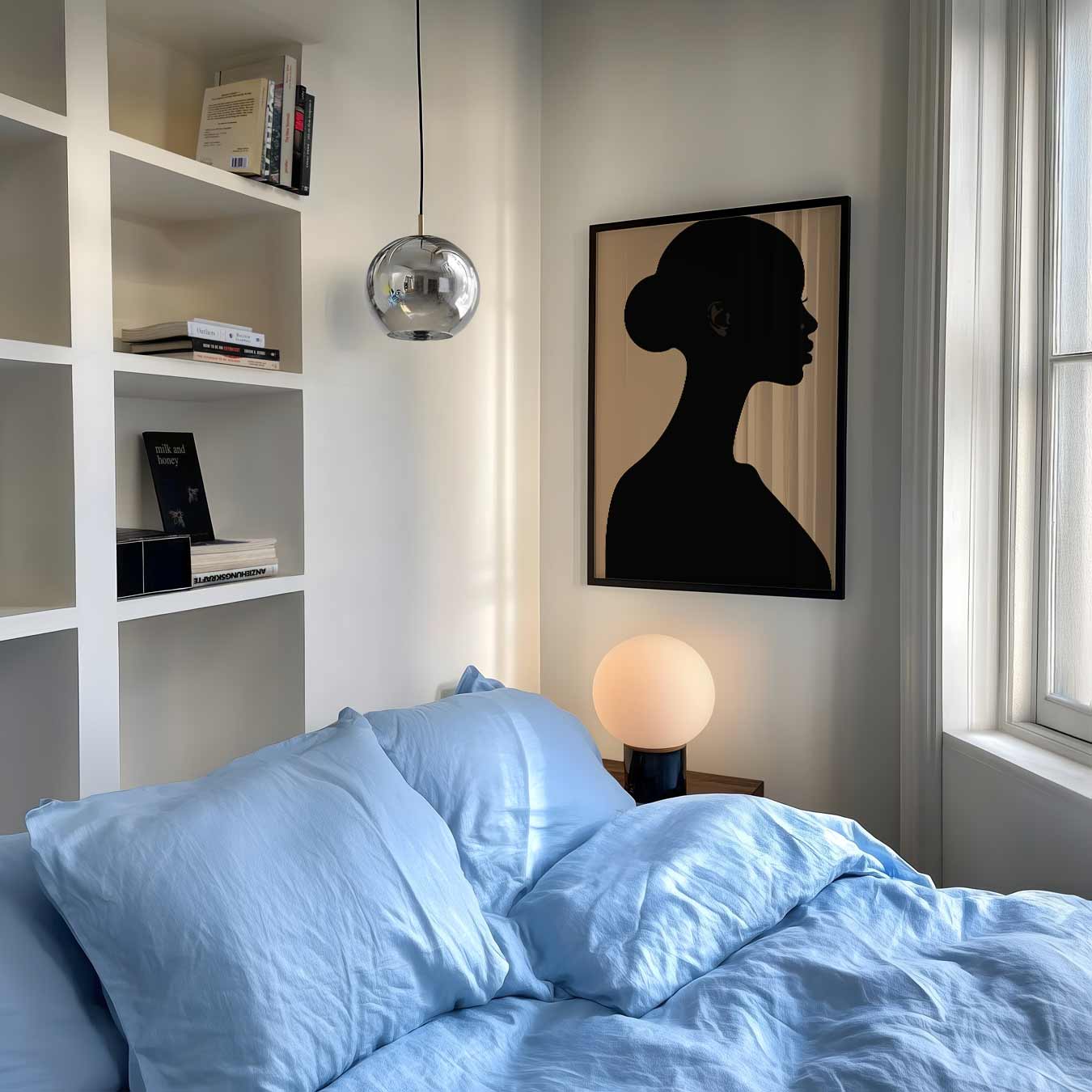 Elegante Vrouwelijke Silhouet Poster-WallArtistic