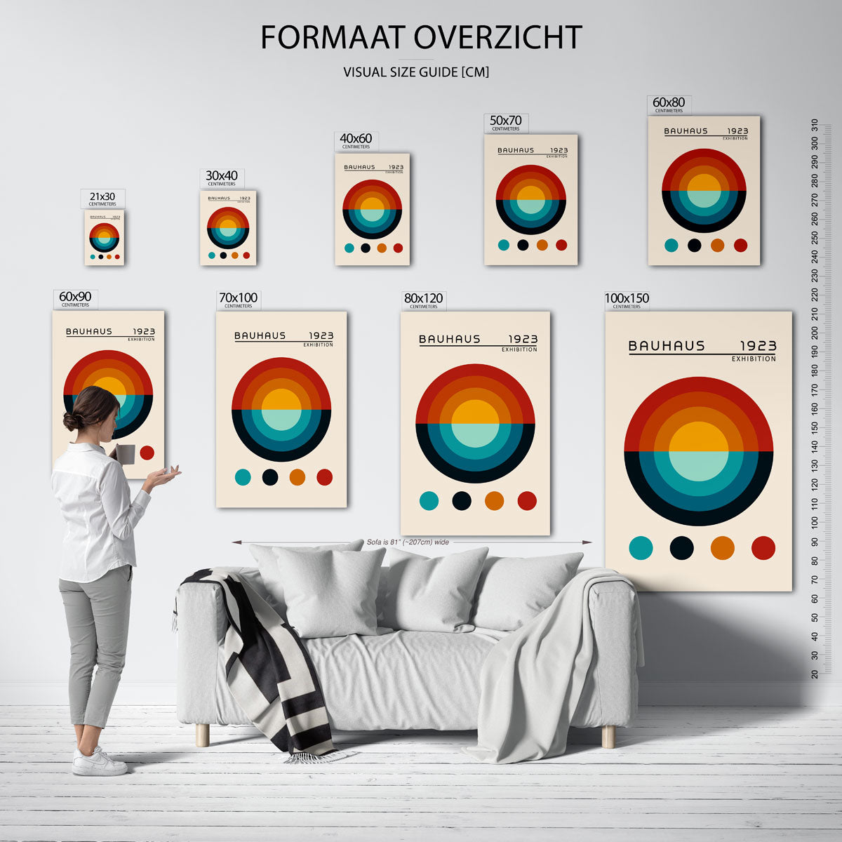 Cirkelvormen en kleur Poster