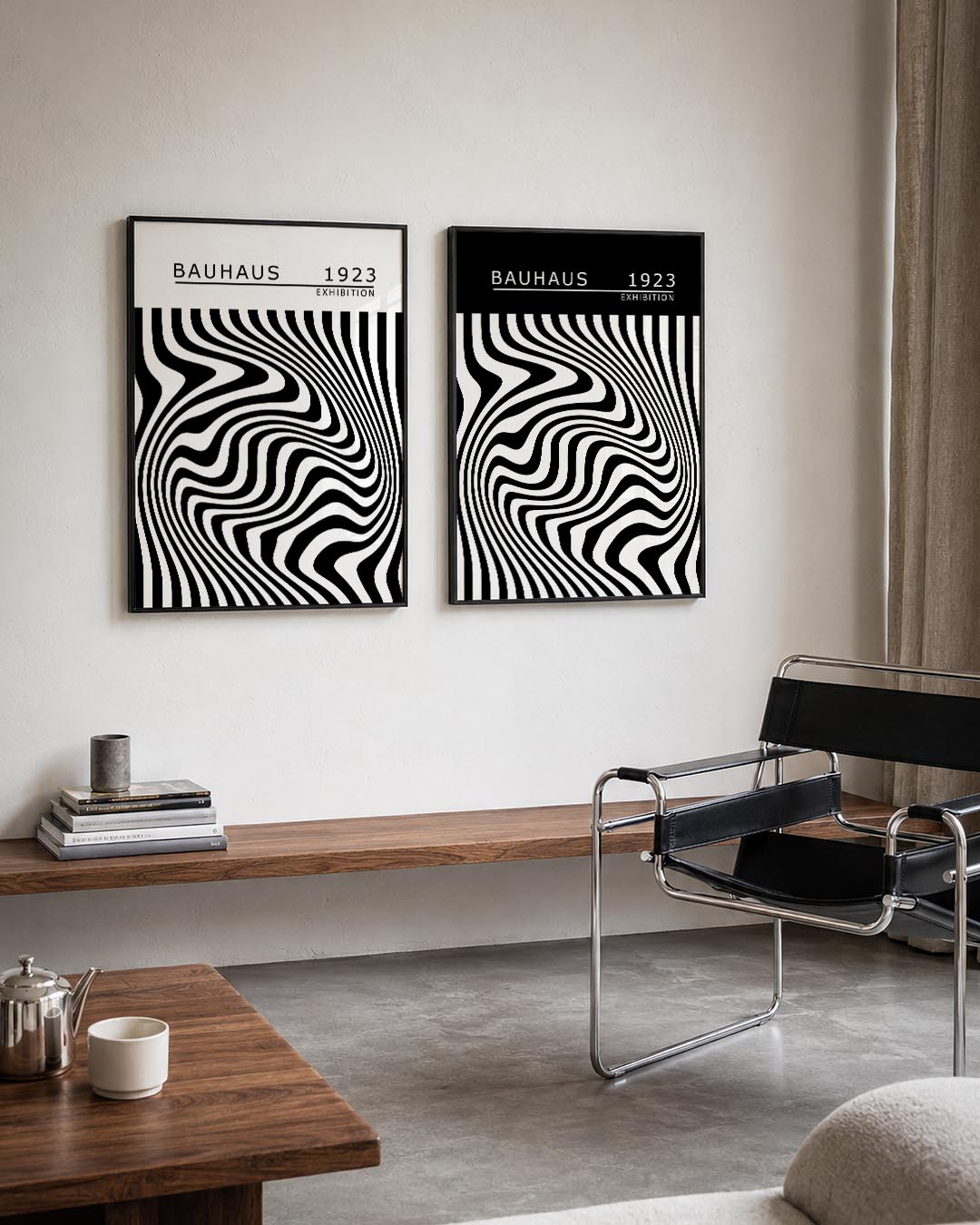 Golvend lijnenspel Posterset