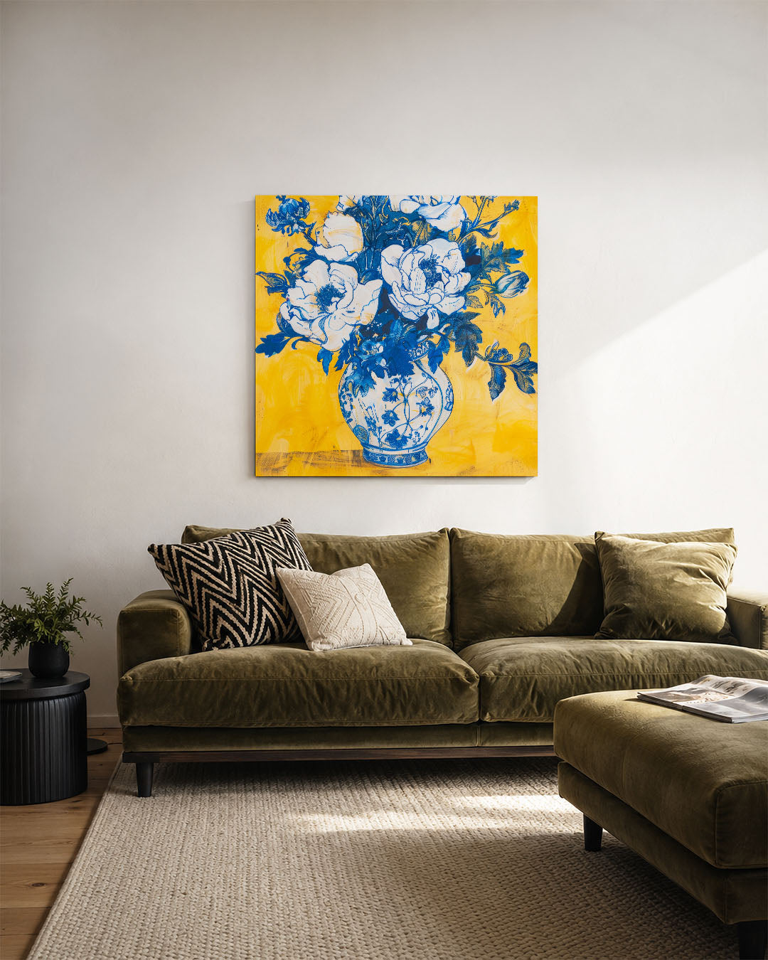 Bloemen in vaas Kunstwerk