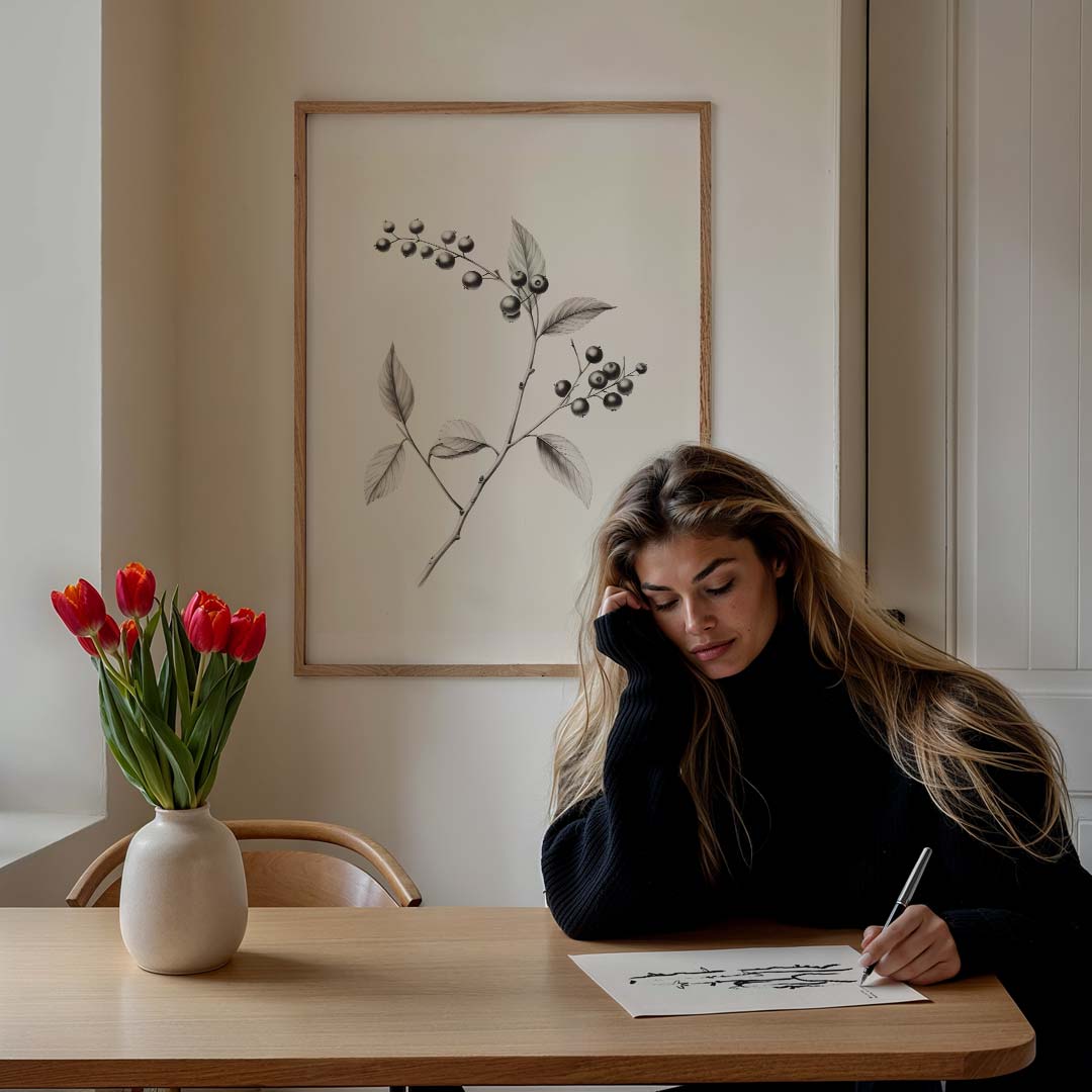 Botanische Kunstposter met Bessen Poster-WallArtistic