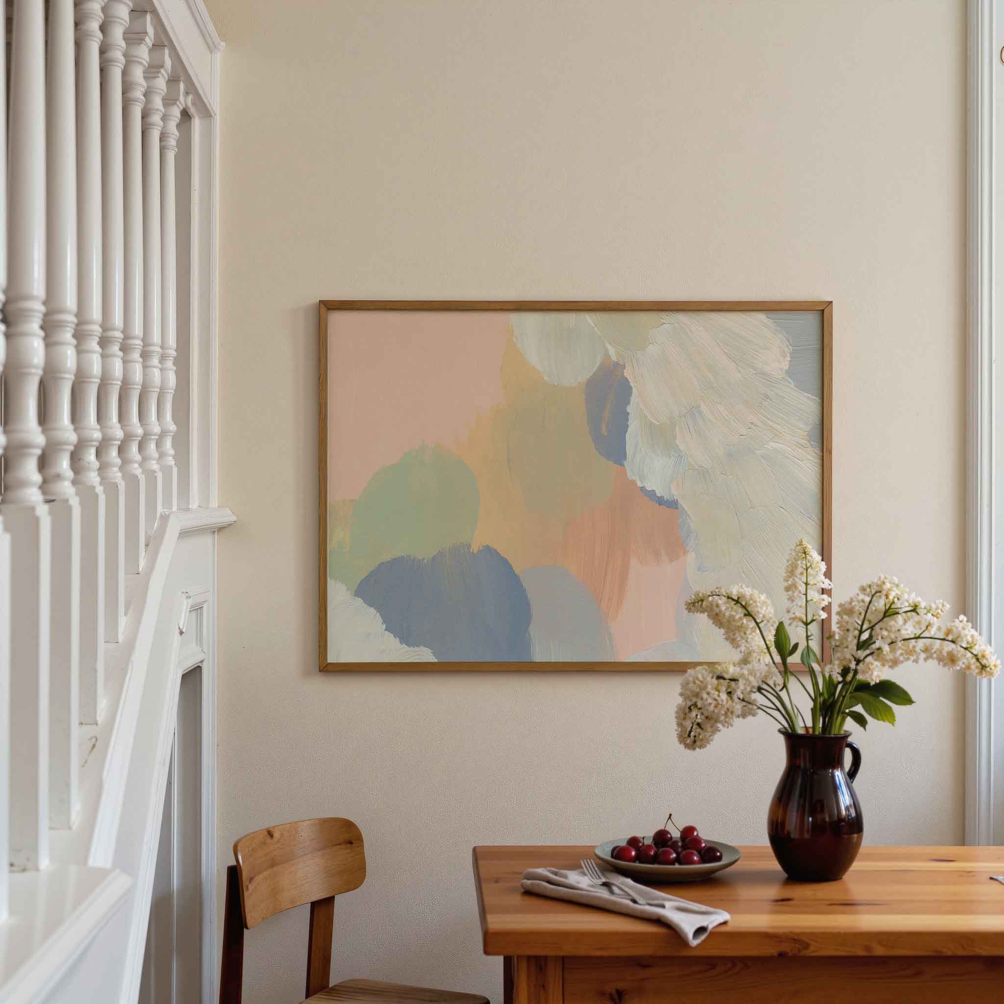 Abstracte pastelkleuren Poster